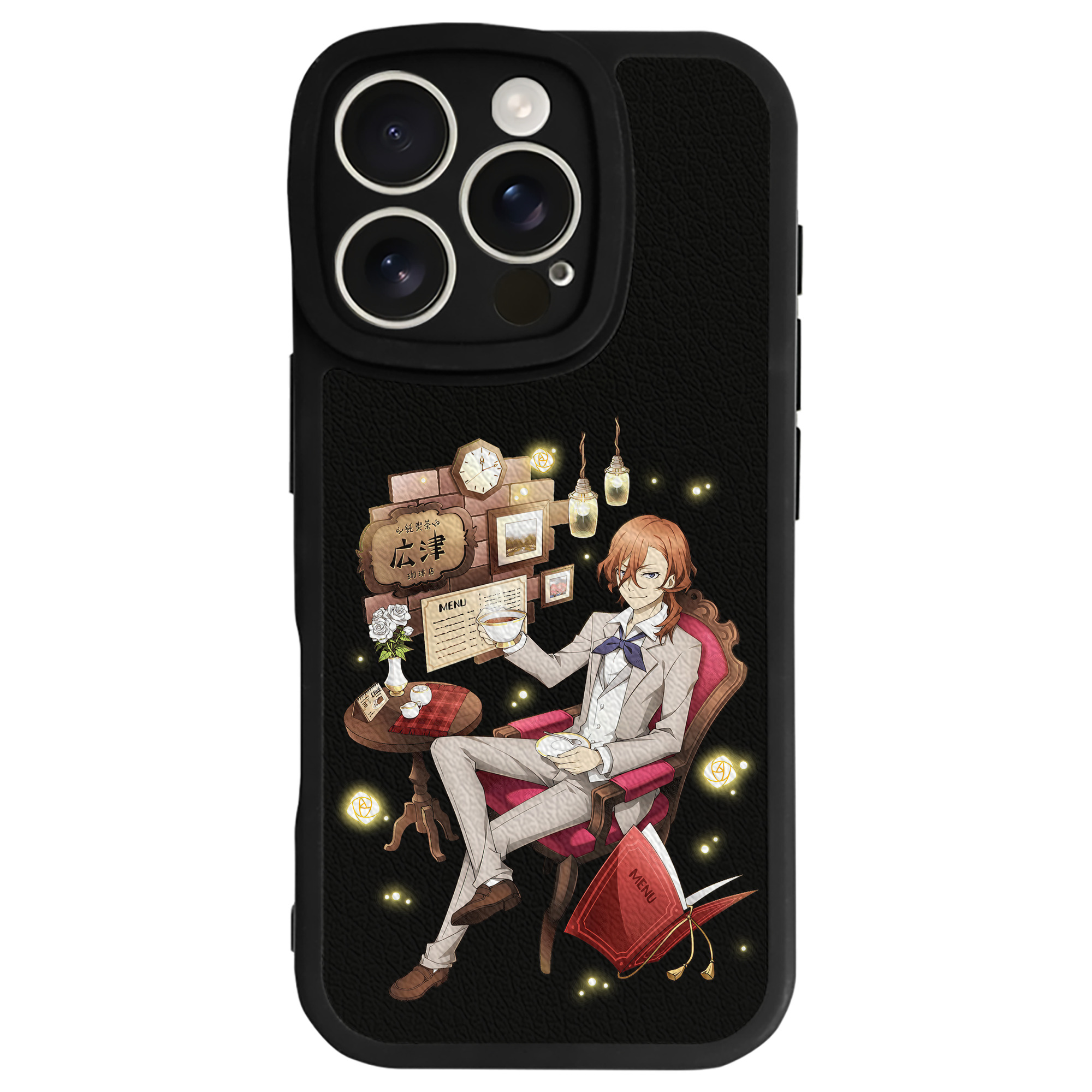 （画像用） 文豪ストレイドッグス Bungo Stray Dogs 【iPhone 16シリーズ対応】シリコンスマホケース（レザー調） 材質：シリコン
